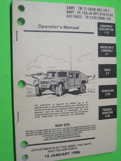 Army pmcs manual for hmmwv